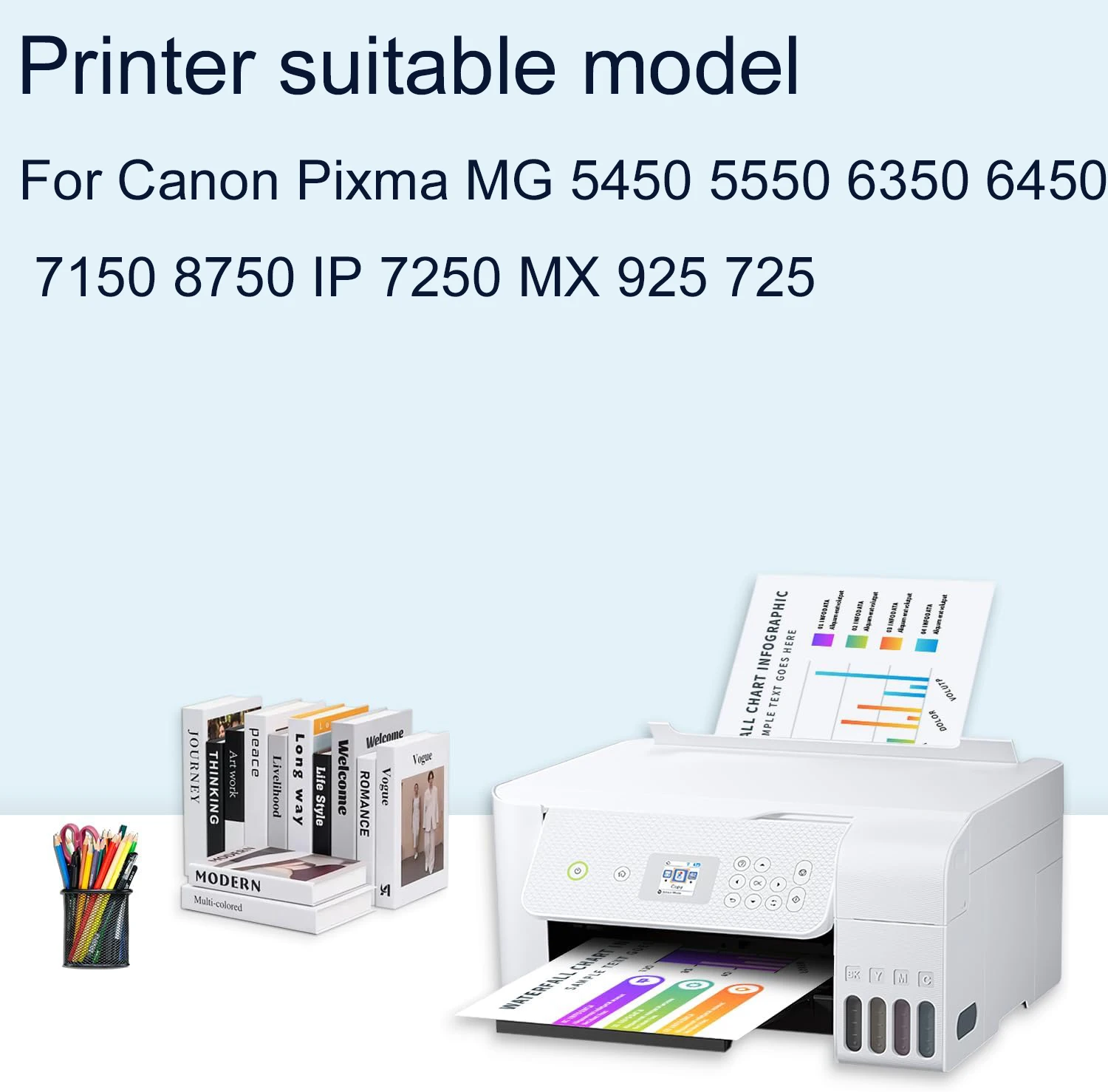 Vilaxh Ink Cartridges PGI550 CLI551 PGI 550 CLI 551 For Canon Pixma MG 5450 5550 6350 6450 7150 8750 IP 7250 MX 925 725