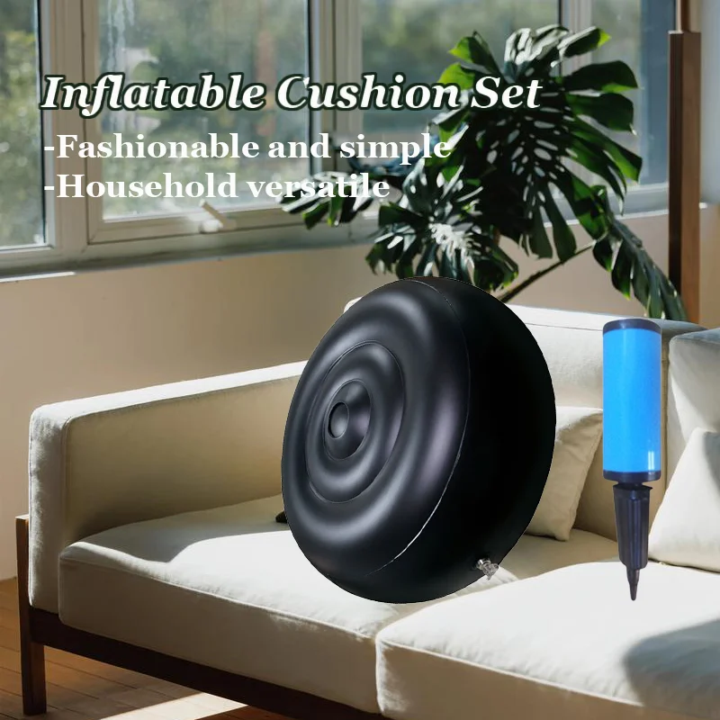 

Black Inflatable Cushion Couple's Entertainment Cushion Circular Cushion Multi-purpose Home Cushion with Inflatable Accessories