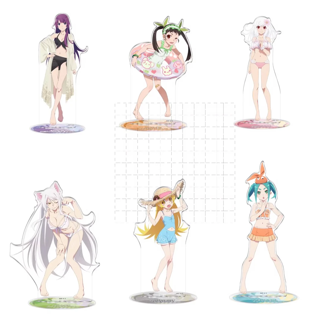 Game Hanekawa Tsubasa Oshino Shinobu Hachikuji Mayoi Senjougahara Hitagi Acrylic Stand Doll Anime Figure Model Cosplay Toy Gift