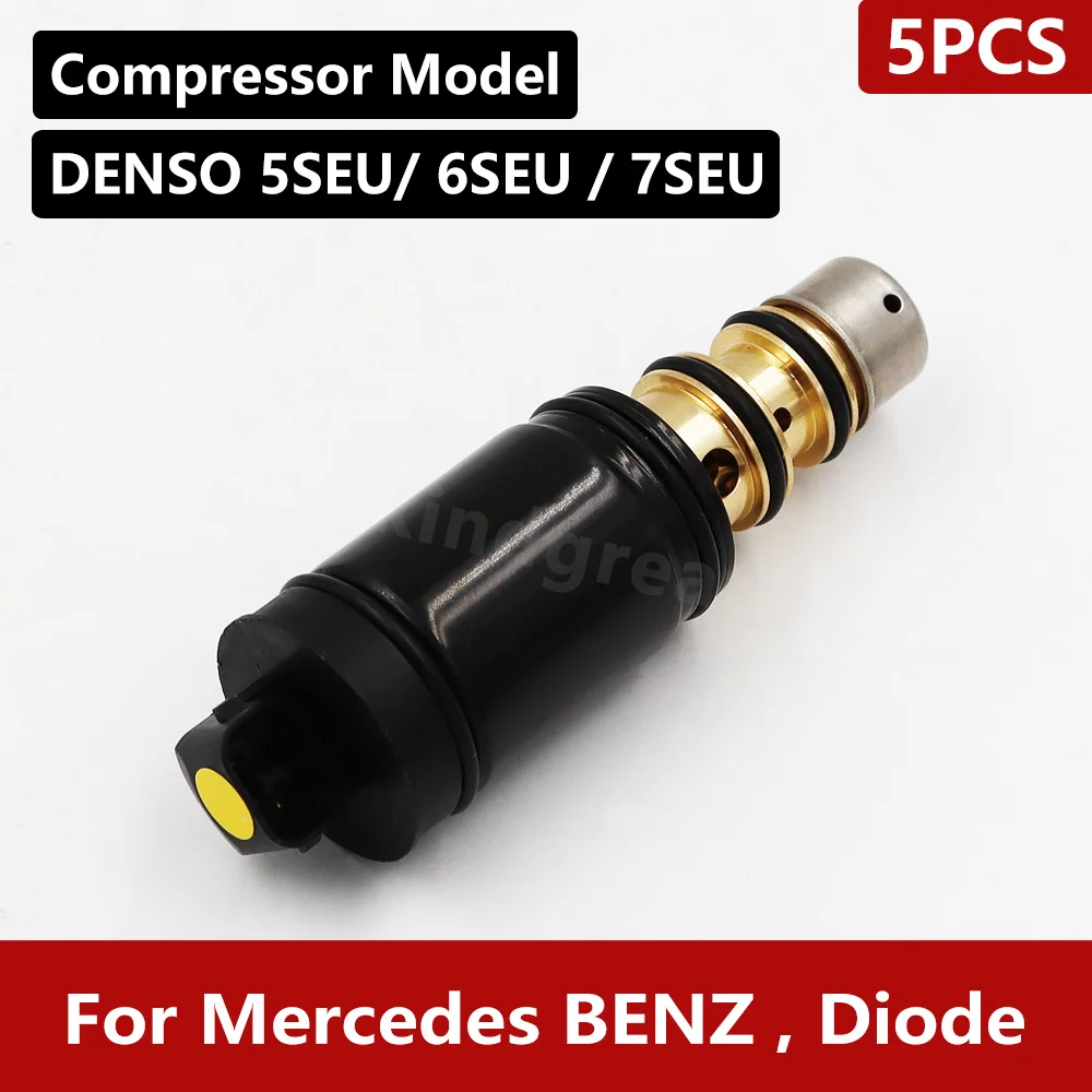 

5PCS/Lot For Denso 5SEU 6SEU 7SEU AC Compressor Electronic Solenoid Control Valve for Mercedes W204 C180 C200 C260 W212 W211