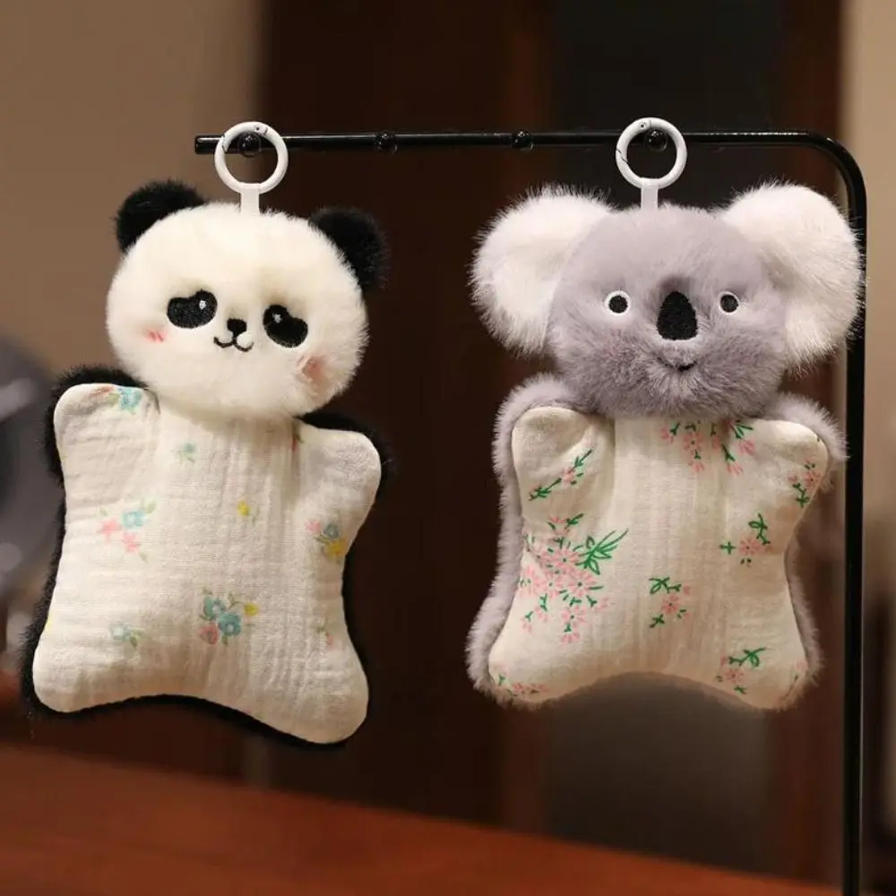 Car Keychain Simulation Capybara Finger Puppet Fluffy Soft Panda Pendants Cute Kawaii Rabbit Pendant Couple Girl Gift