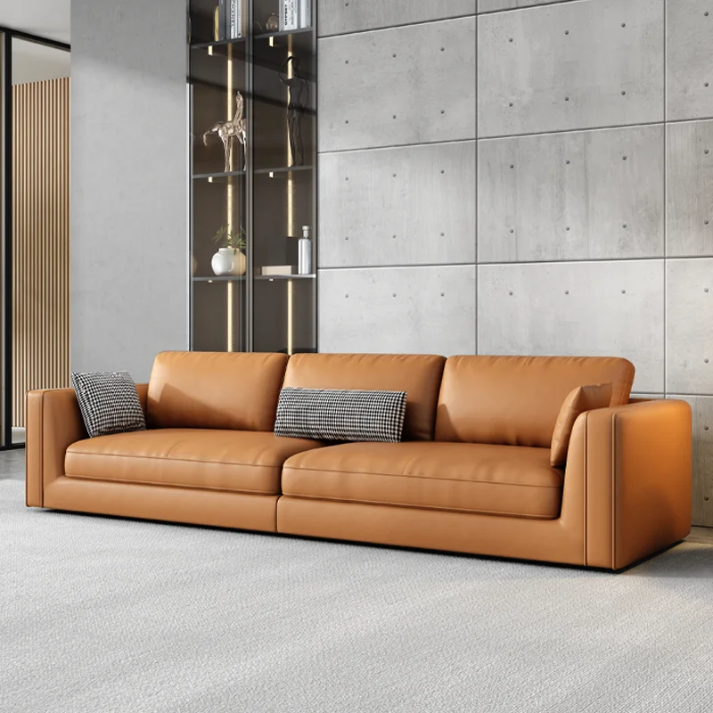 맞춤형 사무실 소파 커피 테이블 조합 가죽 심플 모던 비즈니스 리셉션 사무실 소파 이탈리아 3인