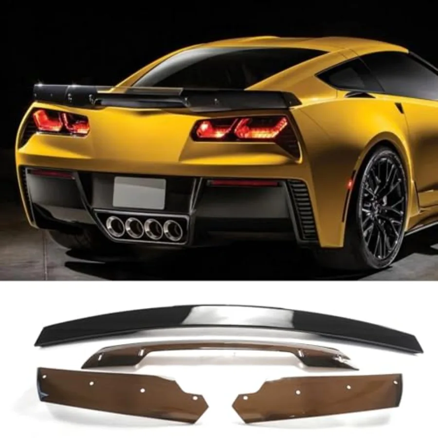 

Rear Trunk Wing Spoiler for Corvette C7 Z06 2014-2019 Stage 3 Style Rear Spoiler Wing Glossy Black