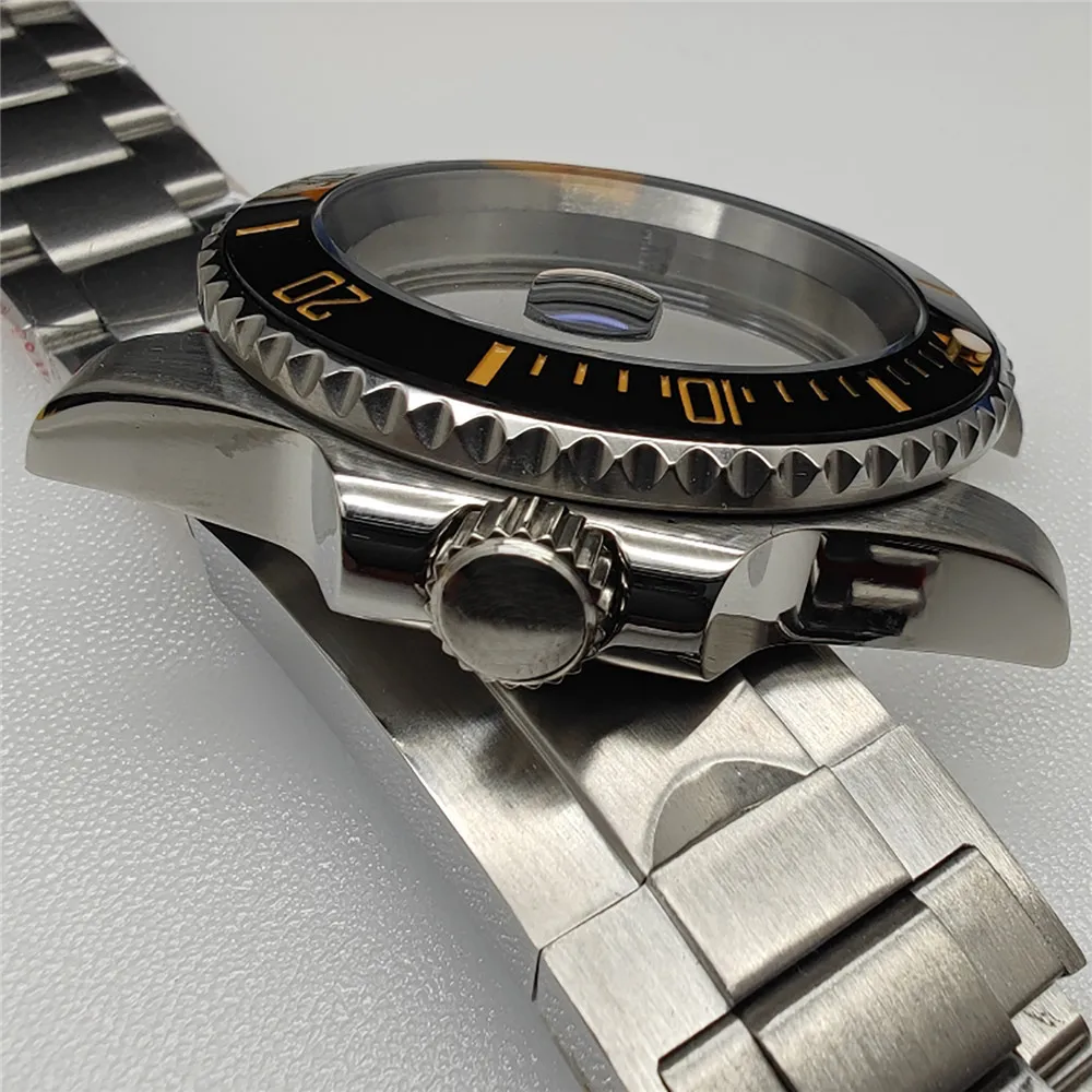 Technological Watch Case Dial Strap Kit C3 Strong Green Luminous Diving Watch Case Kit for NH35A