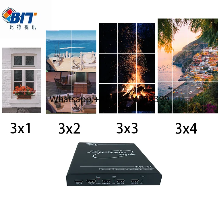 2*3 3*3 4*3 3*4 Multi-Screen Expander Device EDID Programmable  2*1 3*11*3 3*2 Video Switcher 4K Multi-Screen Switchers