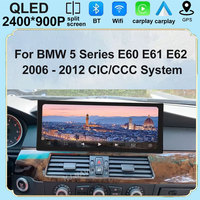 For BMW 5 Series E60 E61 E62 2006 - 2012 CIC/CCC System Android 14 GPS Wireless Carplay Car Radio Multimedia Stereo 4G+Wifi DSP