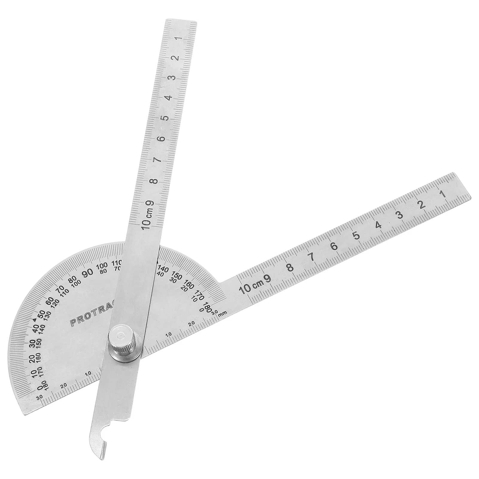 

Stainless Steel Angle Measuring Tool 0-180 Degree Protractor Ruler Woodworking Carpentry Construction Precision Gauge