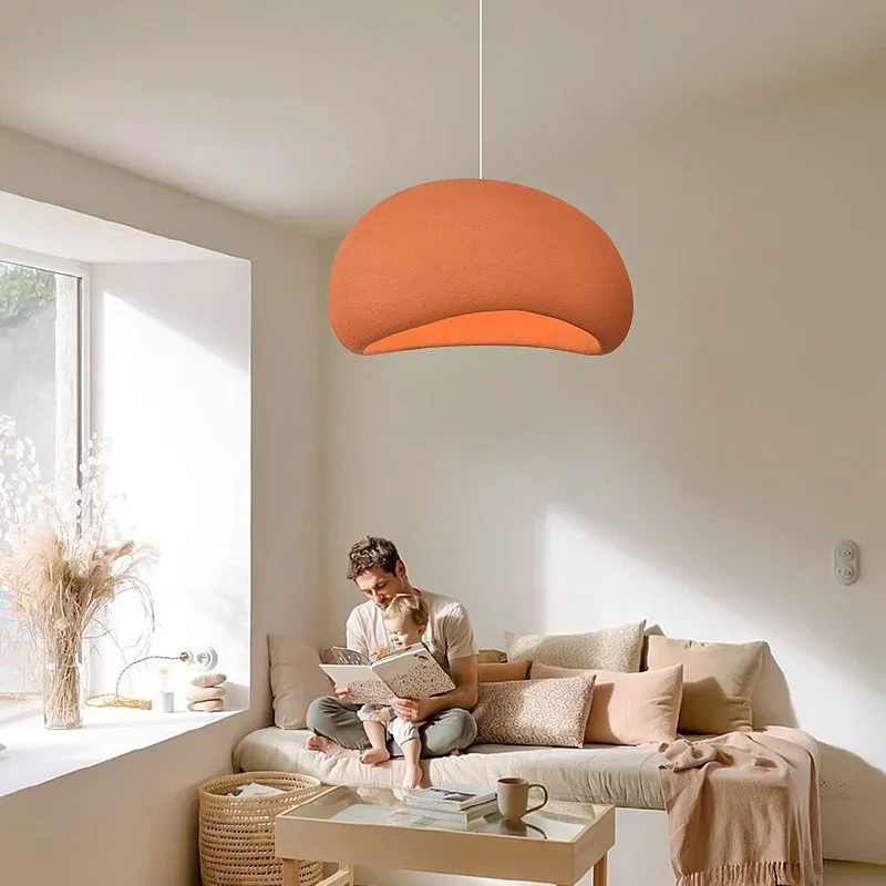 Nordic Wabi Sabi LED Chandelier Minimalist Dining Room Living Room Bedroom Bar Designer Homestay E27 Decorate Loft Hanging Light