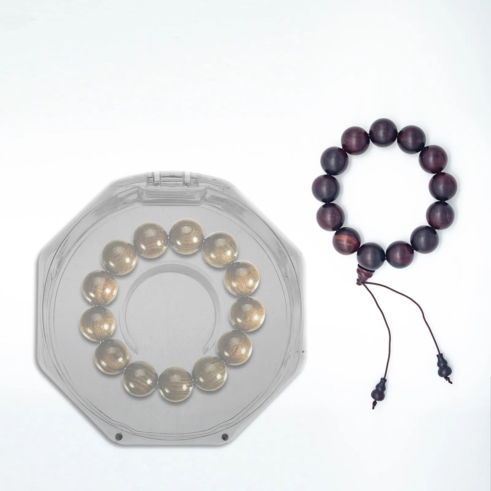 

Восьмиугольный глянцевый акриловый футляр для браслетов, демонстрационный бокс для хранения бусин, цепочек и украшений, прозрачная витрина для браслетов