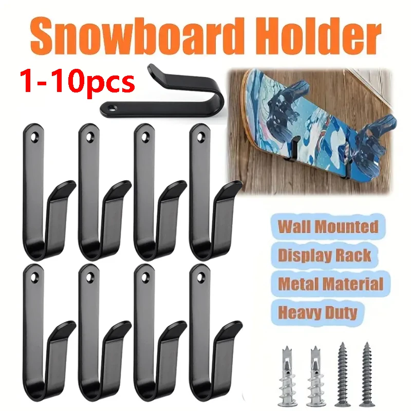 

1/2/4/6/8/10pcs Snowboard Display Wall Mount Solid Steel Snowboard Storage Display Rack Snowboard Wall Hanger Home Room Garage