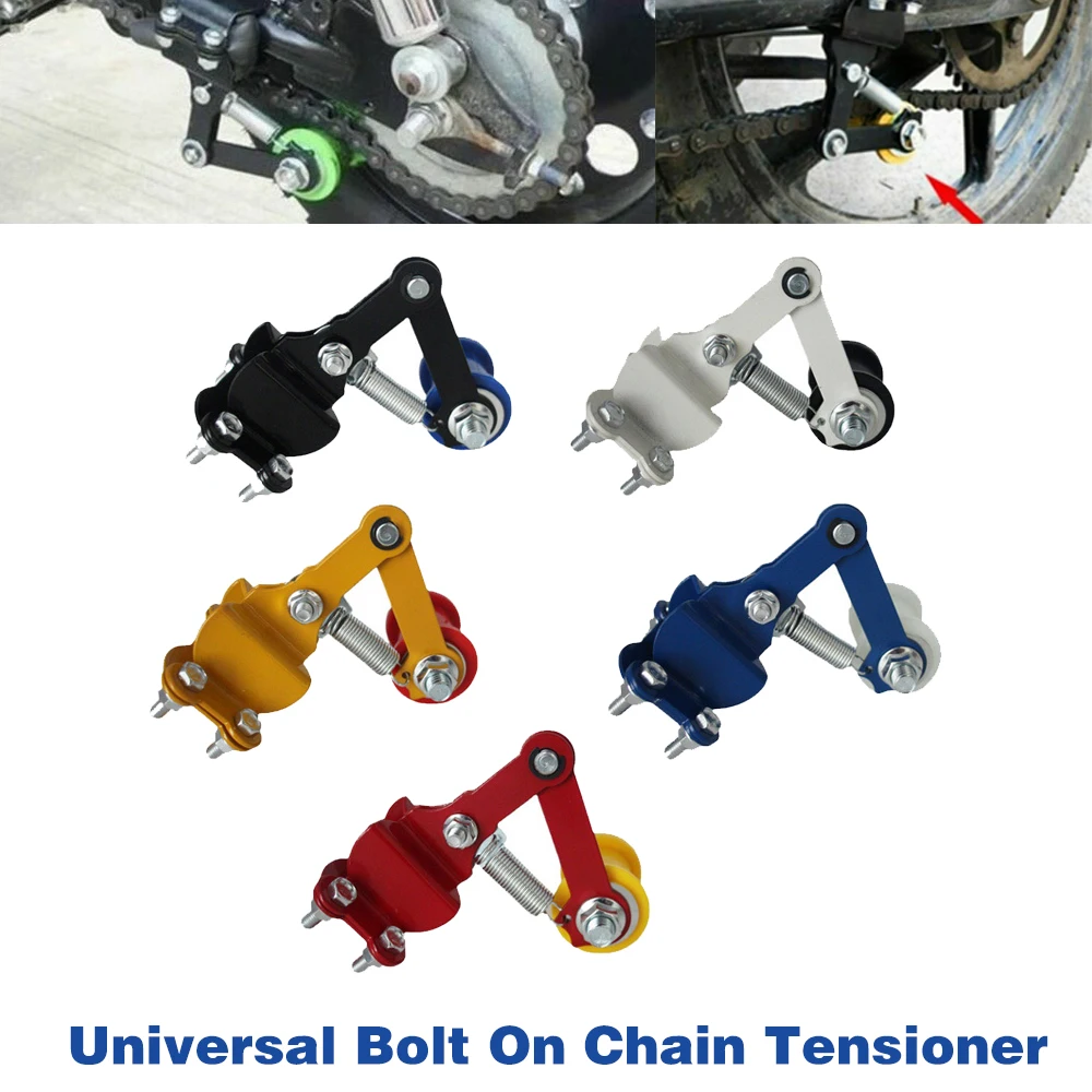 

Universal Motorcycle Bolt On Chain Tensioner Adjuster Roller Tools Modified Accessories For Dirt Pit Bike ATV Motocross