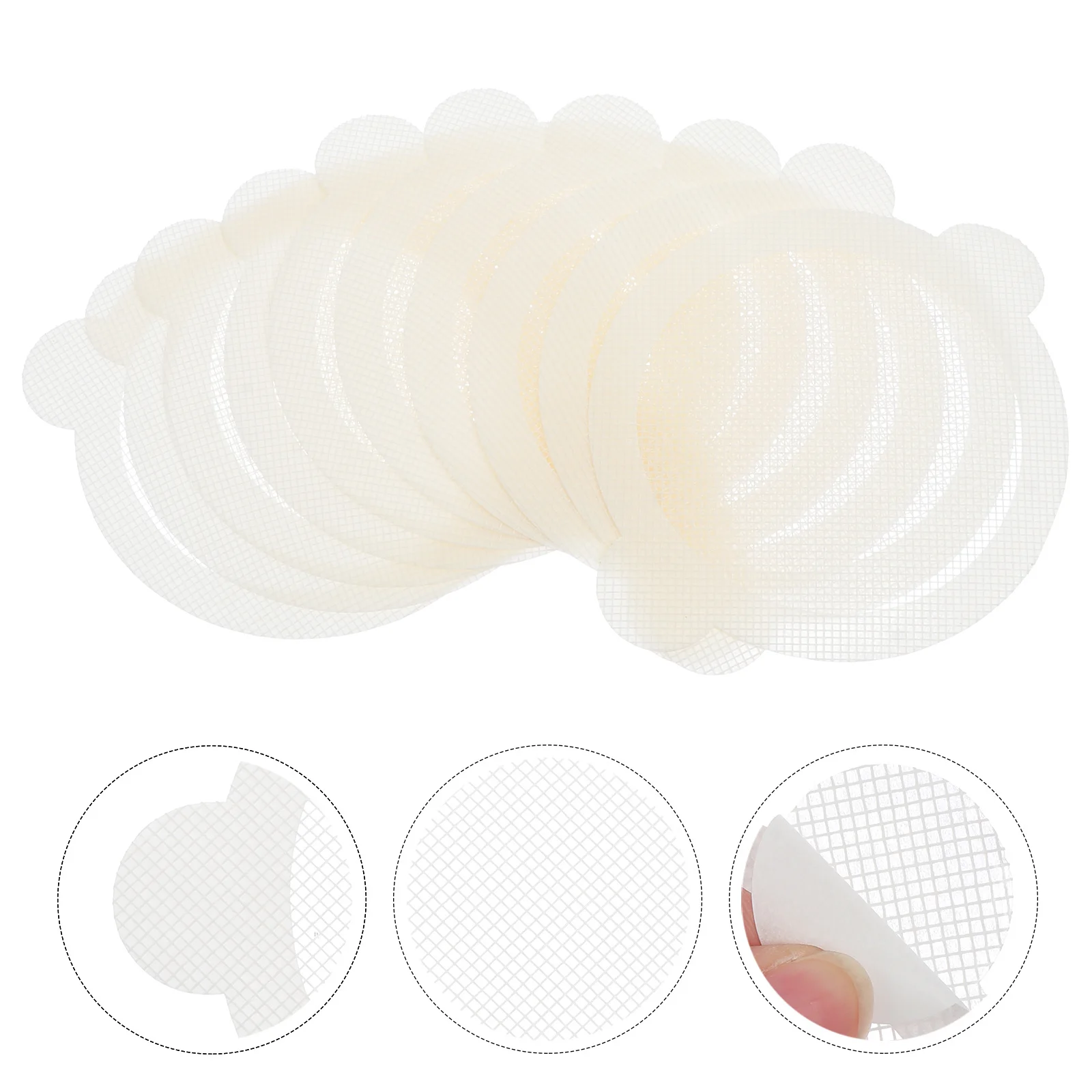 

10pcs Floor Drain Mosquito Proof Sticker Fine Mesh Filter For Bathroom Sewer Anti-Clogging Hair Catcher Cover Draining Hole