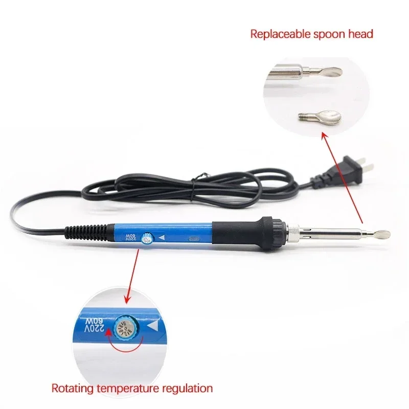 1 Piece Dental Adjustable Temperature Electric Wax Spoon Electric Wax Knife Electric Heated Wax Spoon Dental Oral Equipment