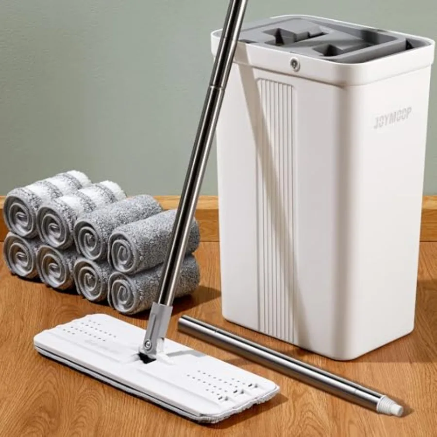 

Mop and Bucket Set with Wringer for Efficient Floor Cleaning Wall Cleaner with Extended Handle for Wet and Dry Use Ideal for Ho