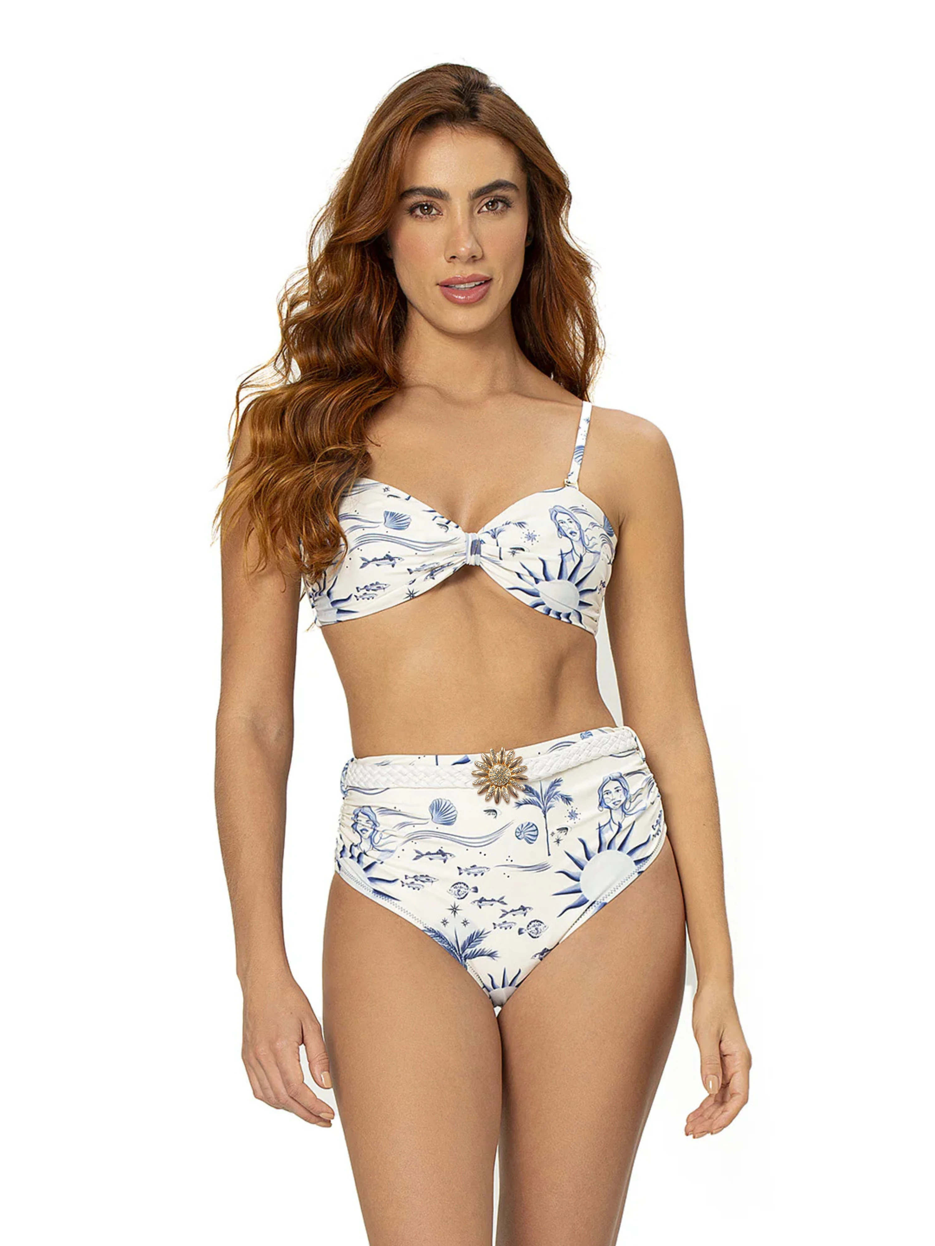 

Printed Bikini Sexy Swimsuit Women 2026 New Swimwear Female High Waist Swim Suit Push Up Bathingsuit Bandeau Biquini Beachwear