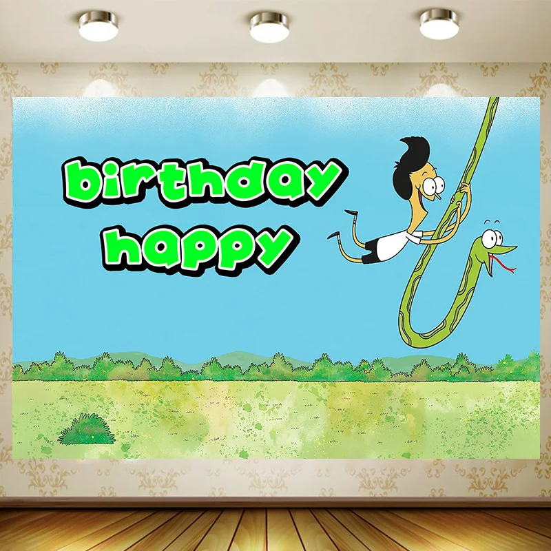 Snake Climbing Show Birthday Party Supplies baby shower Cartoon Decoration Background Photography backdrop