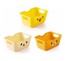 1PC Portable Mini Storage Baskets Desktop Sundries Organizer Laundry Basket Plastic Cosmetic Makeup Sorting Basket with Handle