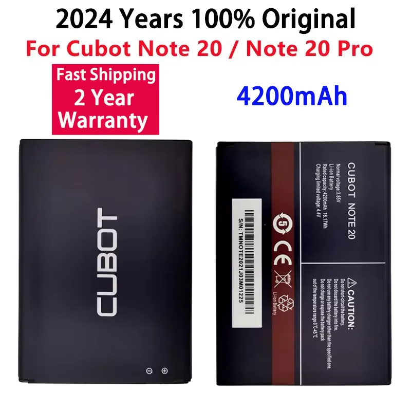 

2024 Years New Original Battery For Cubot Note 20 / Note 20 Pro 4200mAh Mobile Phone Battery Bateria Fast Shipping