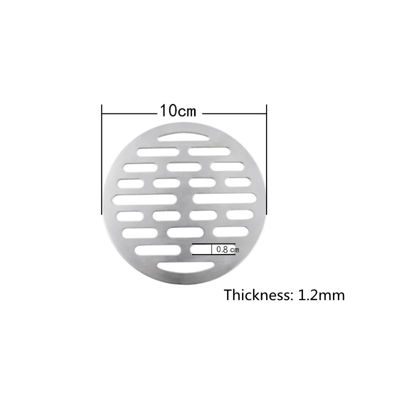 1PC 10CM/11.2CM Round Floor Drain Covers Bathroom Supplies  Tone Stainless Steel Brushed Floor Drain Covers