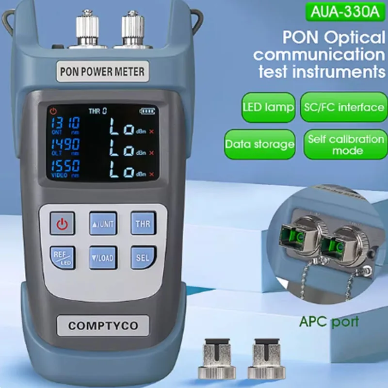 

COMPTYCO Fiber Optical PON Power Meter AUA-350A/U APC/UPC 1310/1490/1550nm FTTX/ONT/OLT PON OPM