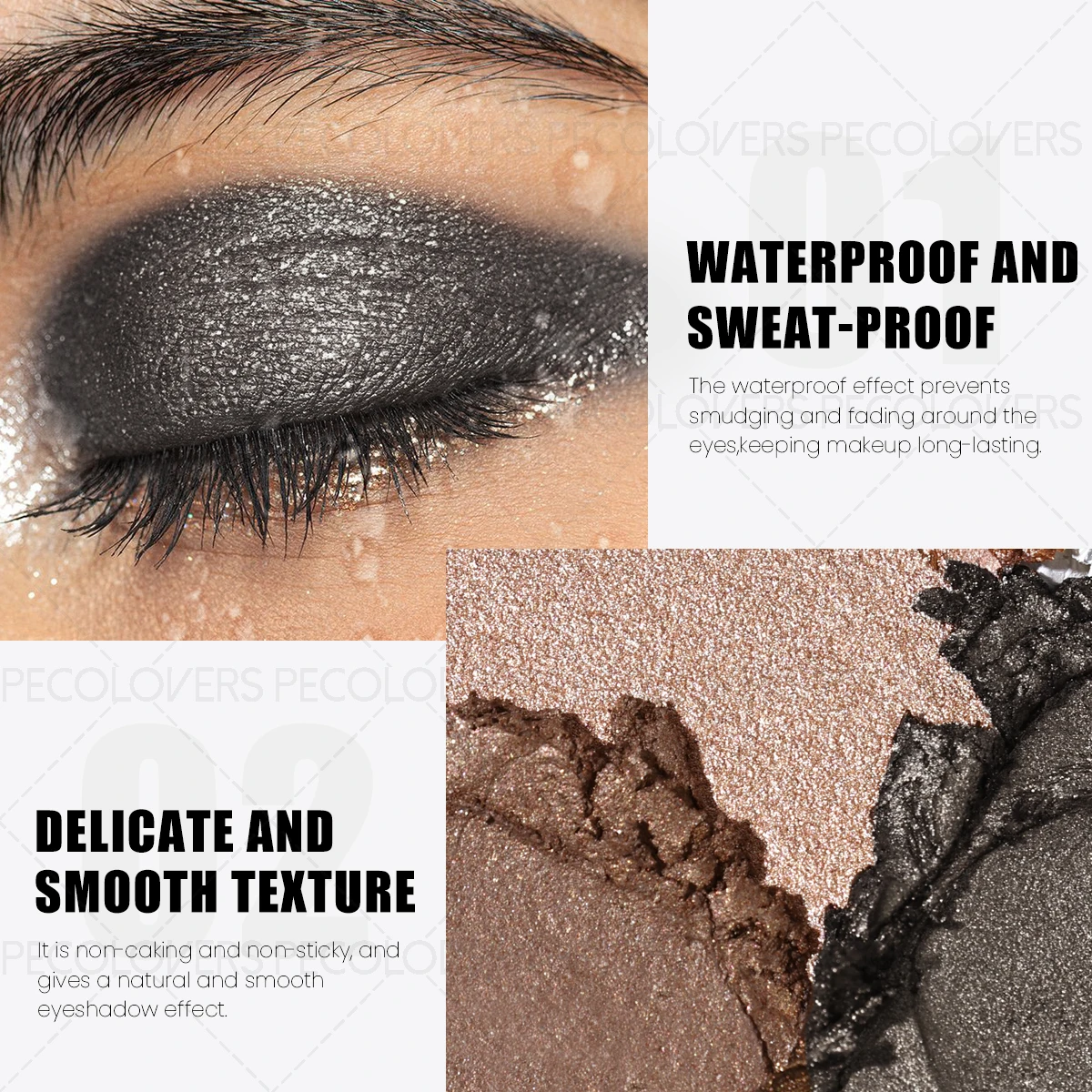 Barra de sombra de ojos de doble punta, resistente al agua y al sudor, barra de sombra de ojos cremosa para iluminar los looks de los ojos, regalo del Día de San Valentín, 1 ud.