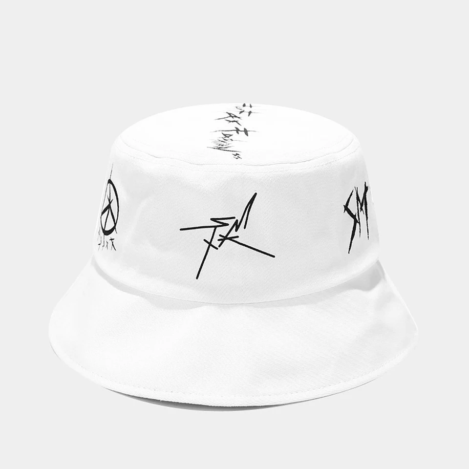 Summer Cotton Patchwork Bucket Hat Unisex Sunscreen Casual