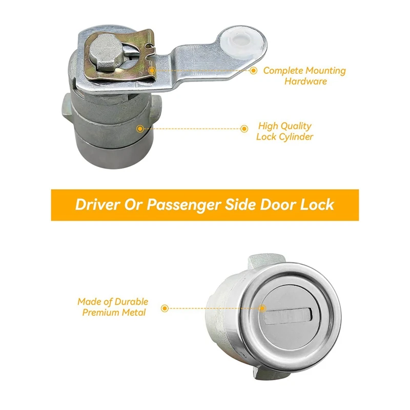 Car Door Lock Cylinder With Key 15298924 For Cadillac Escalade/Chevrolet Silverado Suburban Tahoe