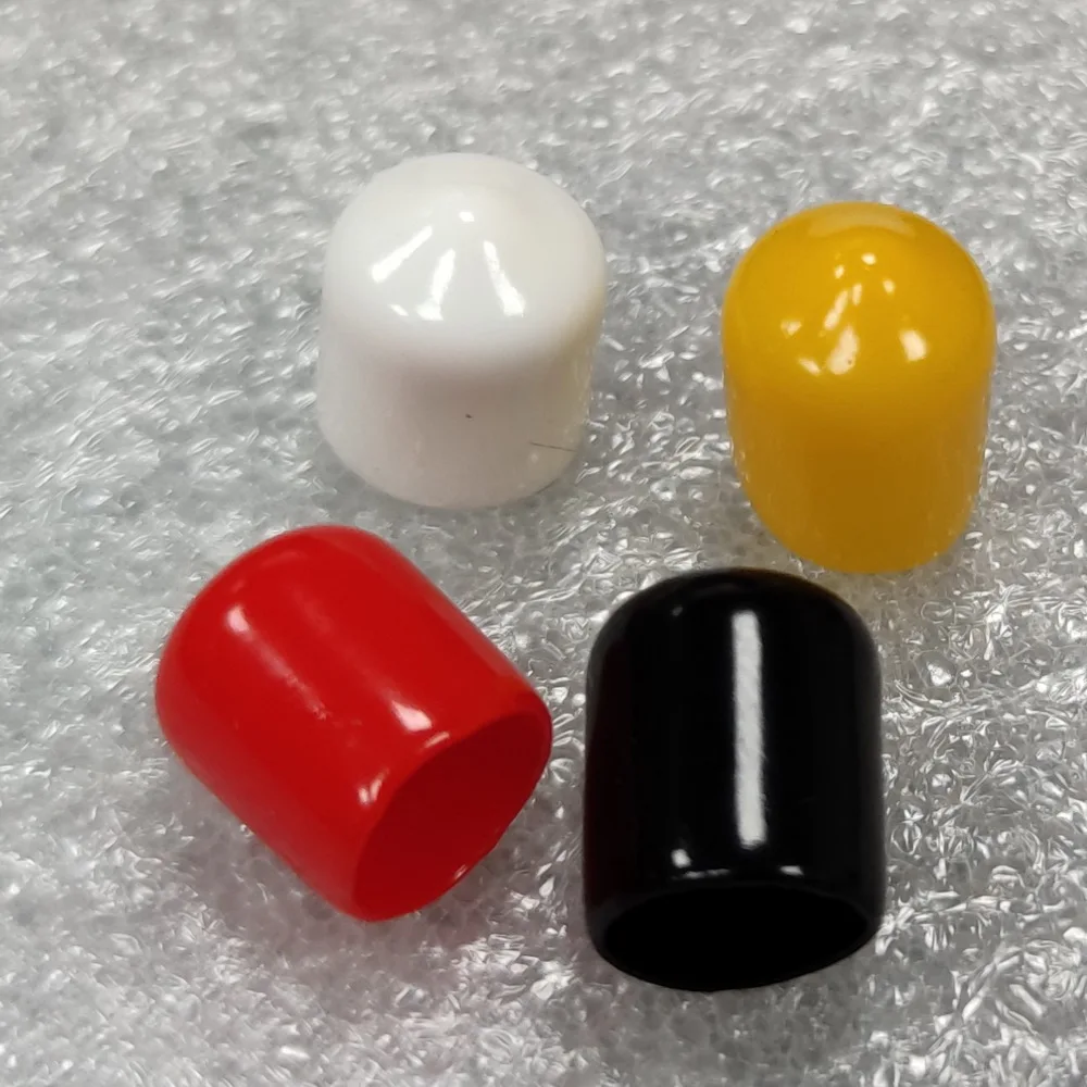 8mm Schutzhülle RCA Gummi Abdeckung Staub Kappe Für Audio Video Stecker Metall Rohre Kabel End Kappe 100 Teile/los – Detail 6