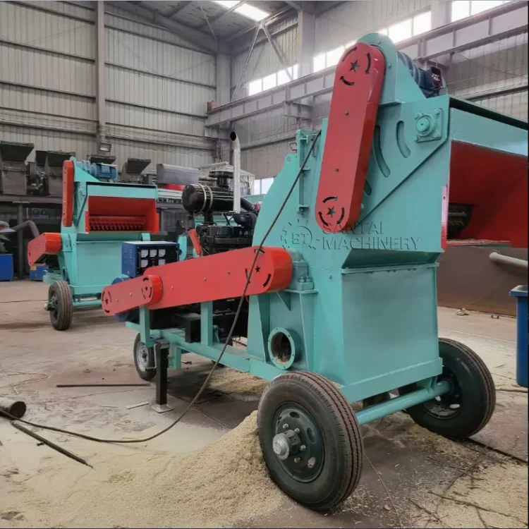 Factory Direct Mobile Tree Log Crusher Forced Feeding Sawdust Making Machine