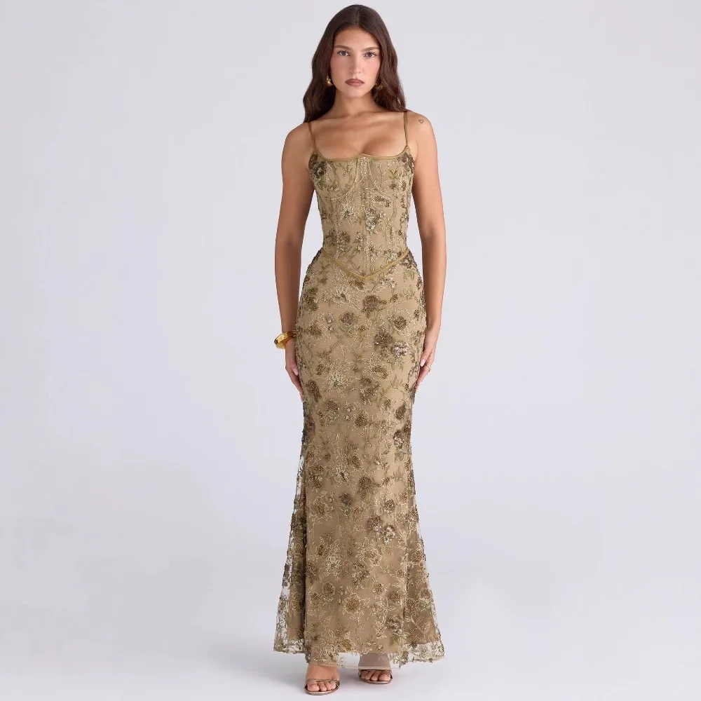 Vestido camisola Sexy de fiesta de corte bajo con espalda descubierta para primavera y verano, vestido de noche elegante ajustado suave y fresco para Festival de Música en la playa