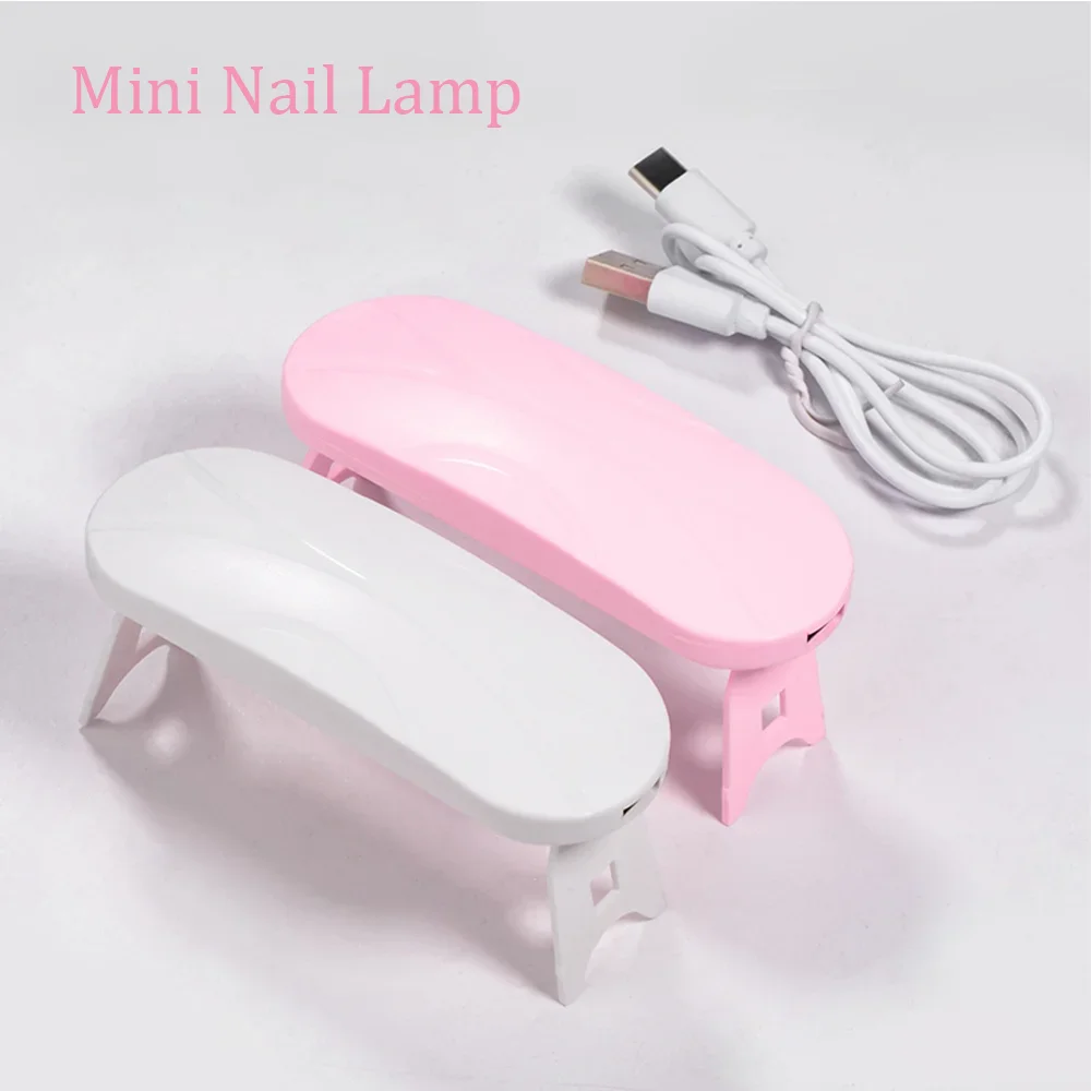 Mini 6W Nail Dryer LED UV Lamp USB Gel Varnish Curing Machine Nail Art Equipment 3 LEDS Beads Manicuring Nail Tool