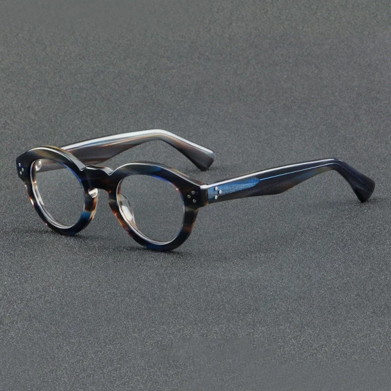 Men's Eyeglasses Frame Women Unisex Anti-Blue Light Acetate Glasses Clear Lens Brand Designer Computer Optical Vintage Spectacle