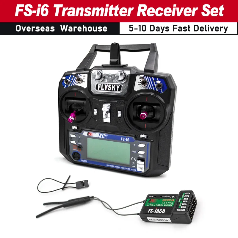 Flysky FS-i6 AFHDS 2A 2,4 GHz 6CH Funksystem Sender für RC Hubschrauber Segelflugzeug mit FS-iA6