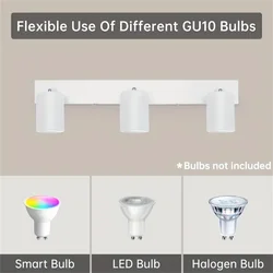 3 bulbs GU10 ceiling lamp, spotlight, dedicated for living room, bedroom and kitchen, without GU10