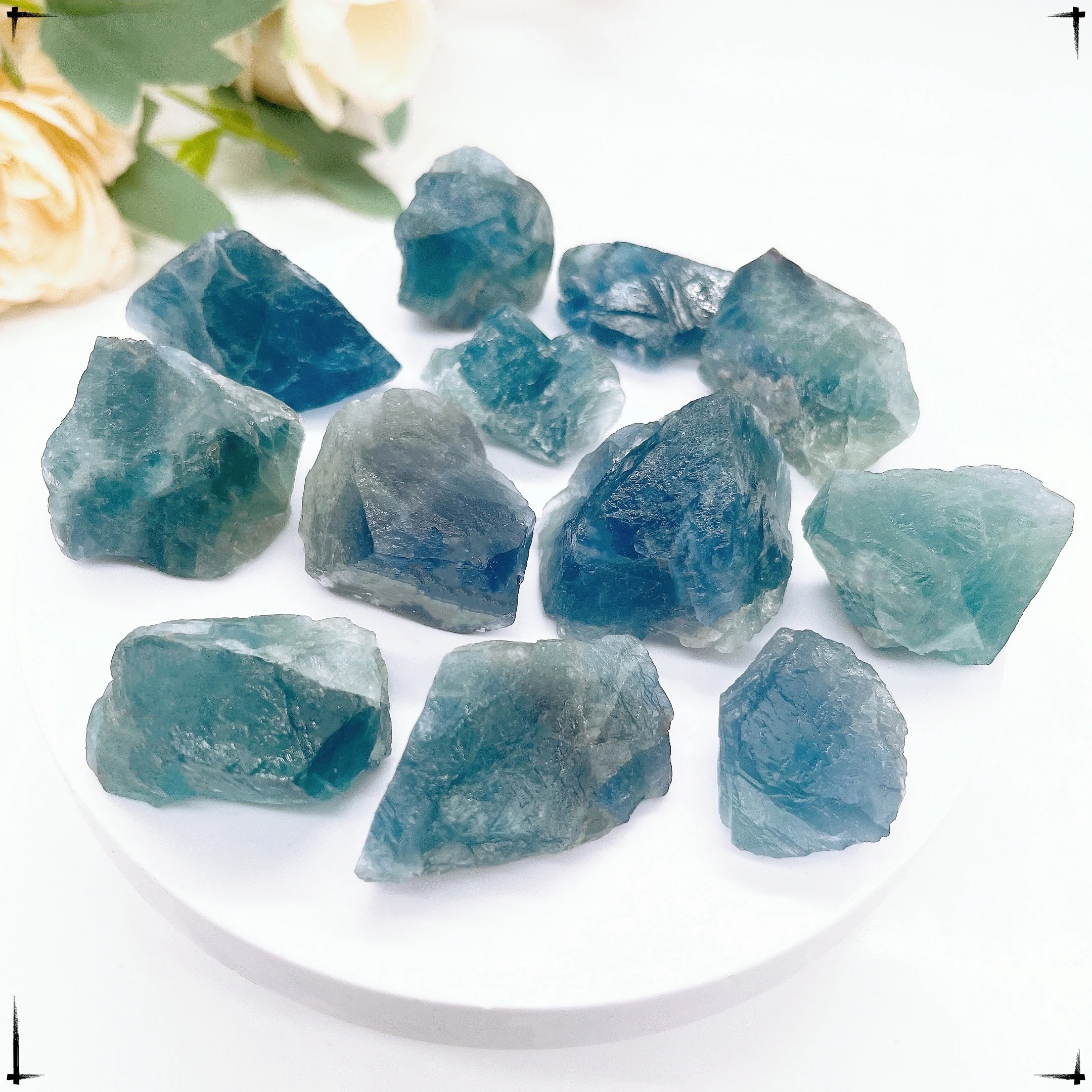 Natural Blue Green Fluorite Raw Irregular Shape Rock Minerals Specimen Crystal Quartz Healing Fish Tank Decor Home Garden Decor