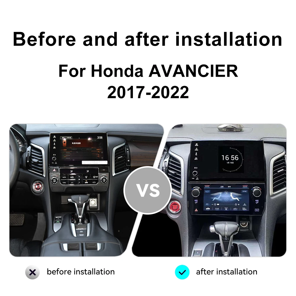 For Honda Avancier UR-V 2017-2022 LCD Car Touchscreen Climate Controls AC Panel Knob & Touch Screen Interface Upgrade Accessory