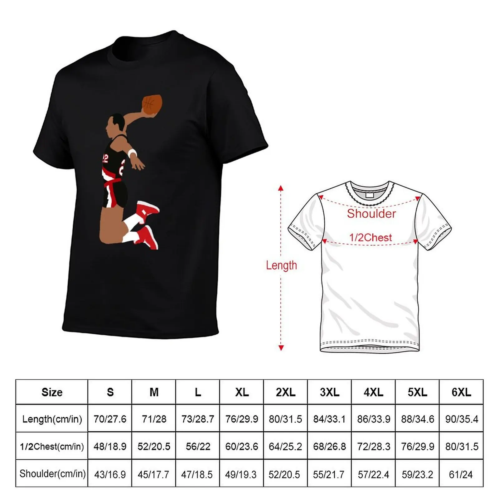 Clyde Drexler Dunk T-Shirt t shirts for man pack white g man t shirts for men T-Shirt