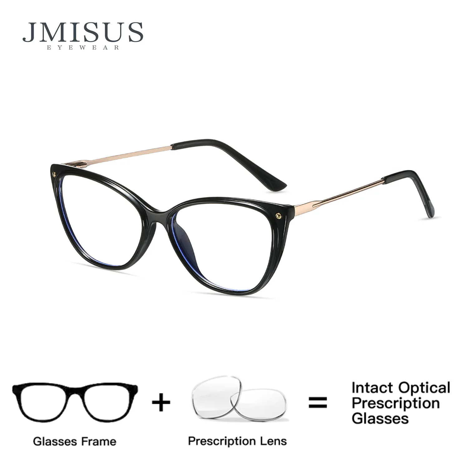 

JMISUS 2025 New Arrivals Acetate Butterfly Prescription Glasses for Women Popular Anti Blue Light Photochromic