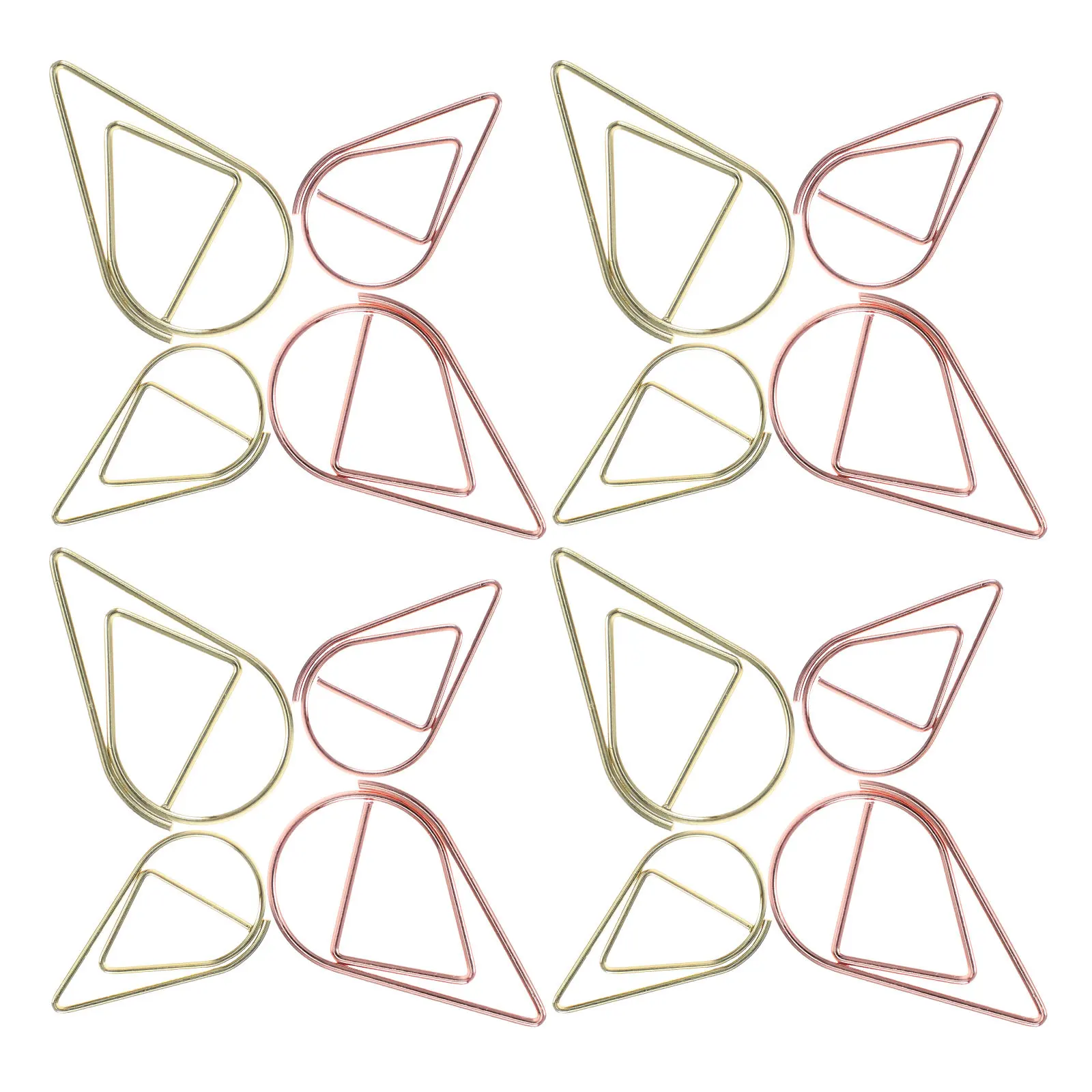 

100 шт. металлических скрепок-капель для бумаг, милые декоративные зажимы для документов, для офиса, школы, свадебных приглашений