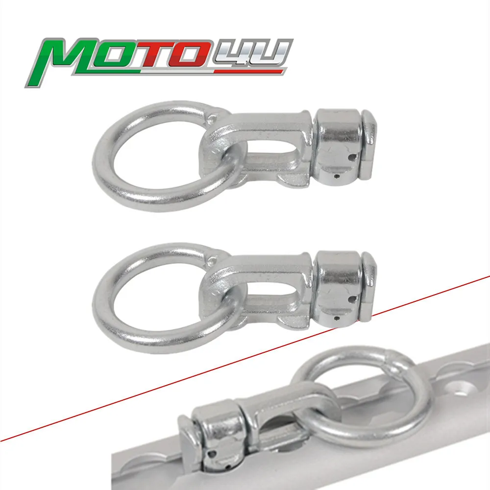 

MOTO4U L-Track Double Stud Tie Down Fitting with O Ring For Track Rail For Truck Bed,Trailer Cargo Control Pickup RV ATV