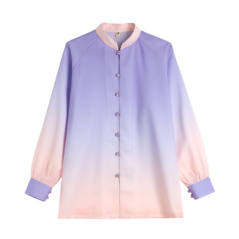 Premium High-End Unisex Tai Chi Practice Uniform Spring/Autumn 2026 New Gradient Flowy Comfort Fit for Performance & Practice