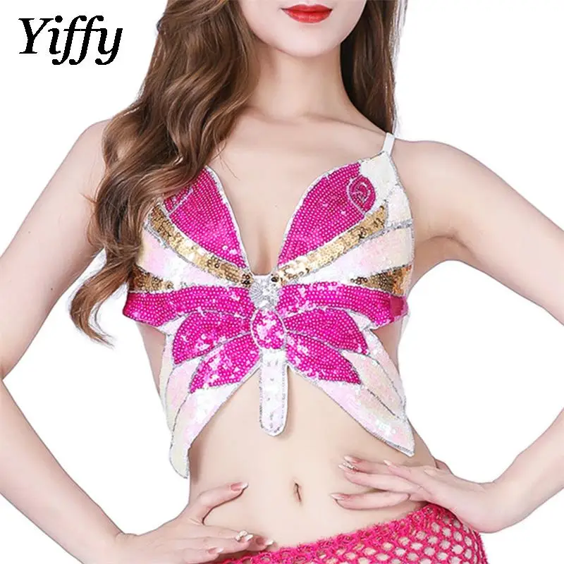 

Bellydance Восточная танцевальная модель женская сексуальная майка для ночного клуба танцевальный бюстгальтер для современных танцев регулируемый