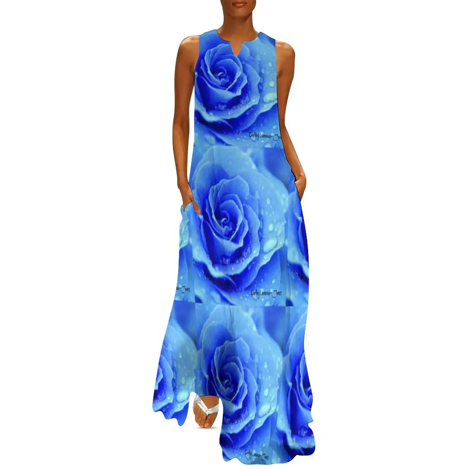 

Blue Rose Long Dress long dress women elegant dresses for women Dance dresses Dress