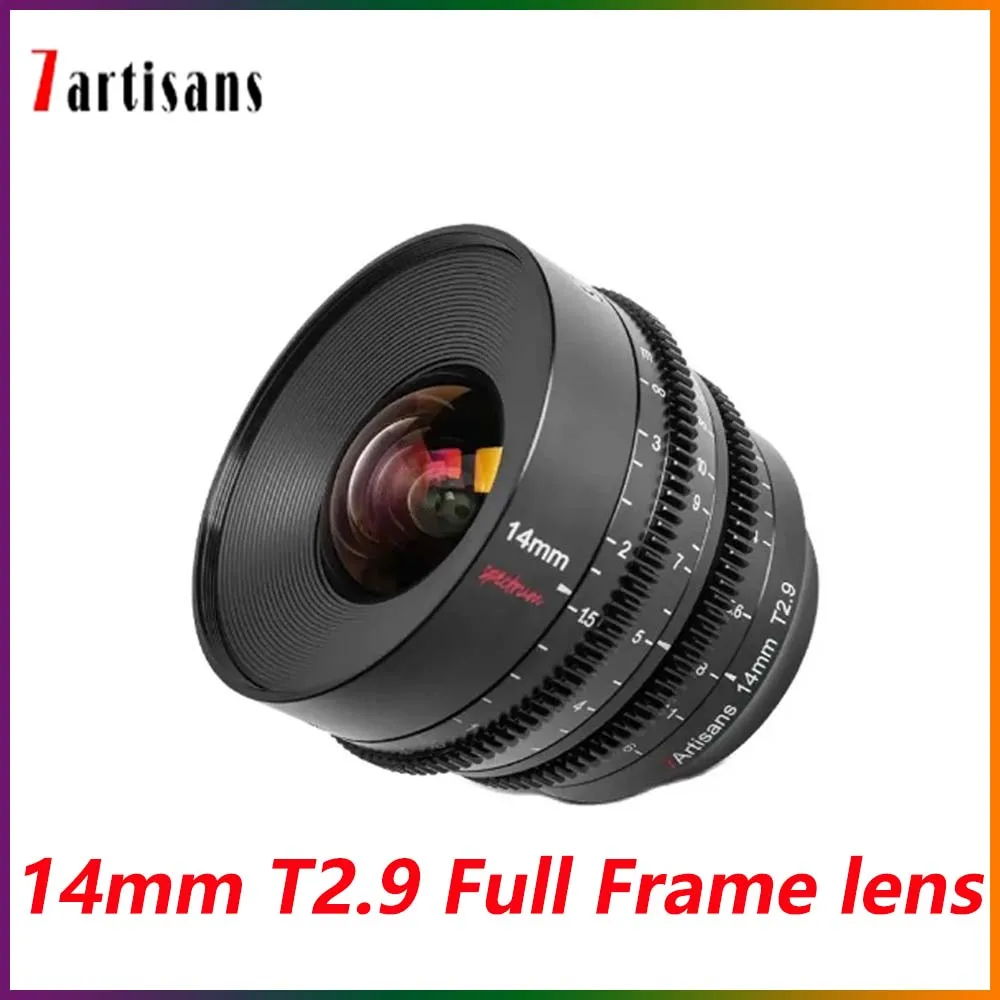 

7artisans 14mm T2.9 Full Frame Large Aperture Manual Spectrum Cine Lens For Sony E ZVE10 Nikon Z Leica TL SIGMA FP Canon RF R5