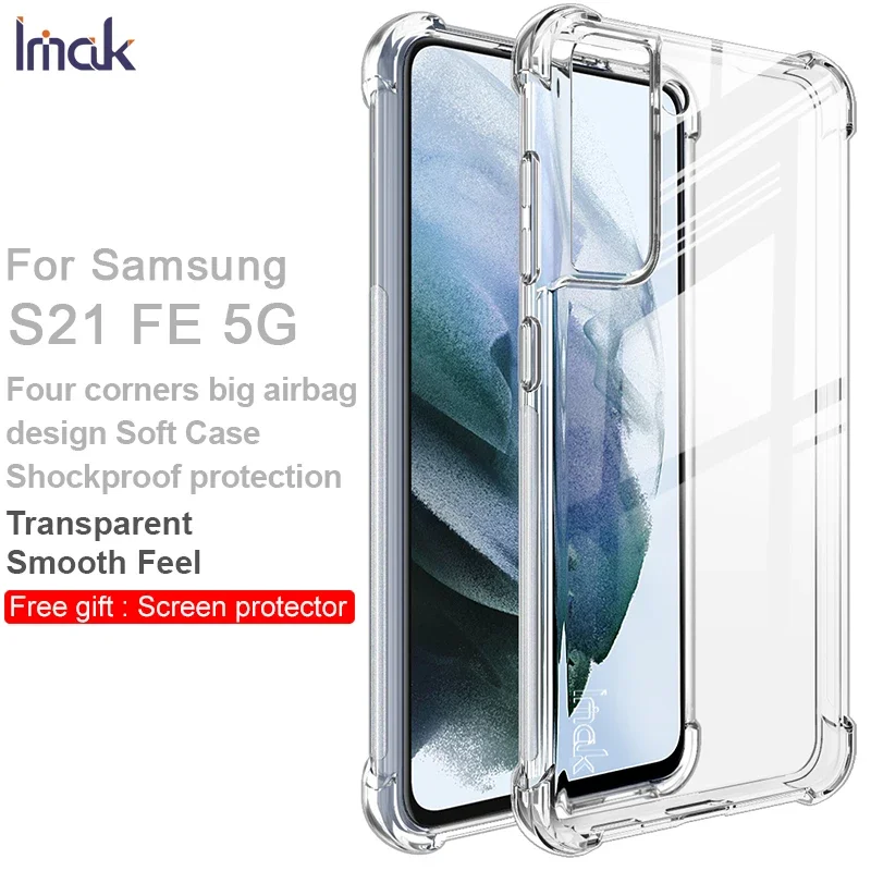 

IMAK Crystal Case for Samsung S21 FE Clear TPU NEW Protective Back Cover Cases for Samsung Galaxy S21 FE 5G Shockproof Bumper