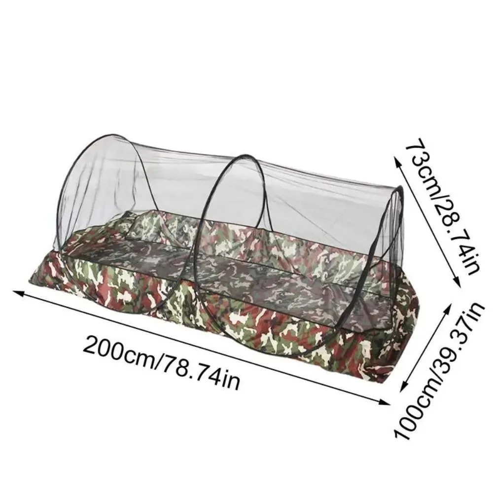Folding Camo Camping Mosquito Net Tent with Bottom Mesh Tent Outdoor Mosquito Net Double Single Portable Mosquito Net Trips