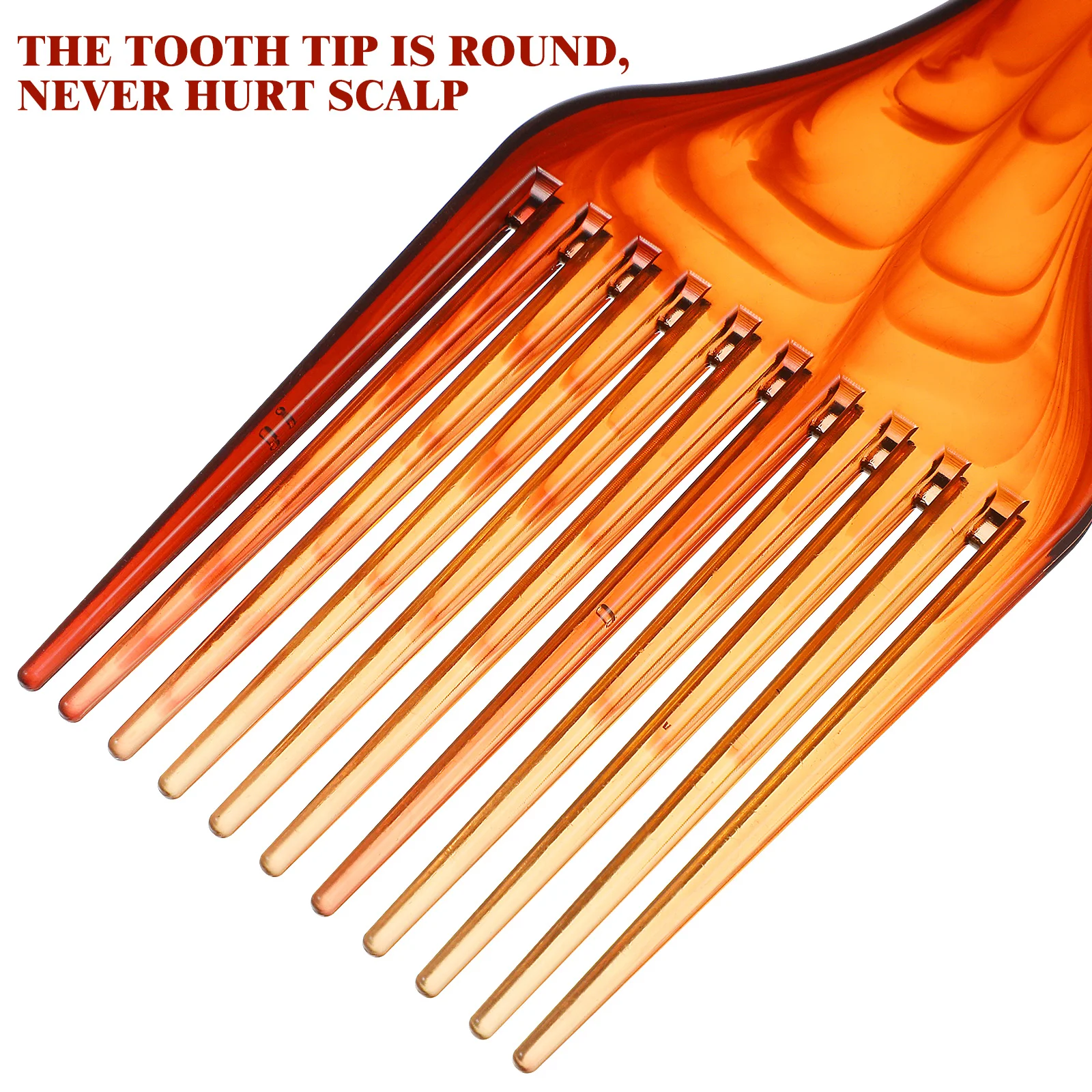 

Hair Pick Comb Coffee Color For Curly Thick Medium Long Hair Volume Lift Styling Tool Anti-Frizz Easy Glide Washable