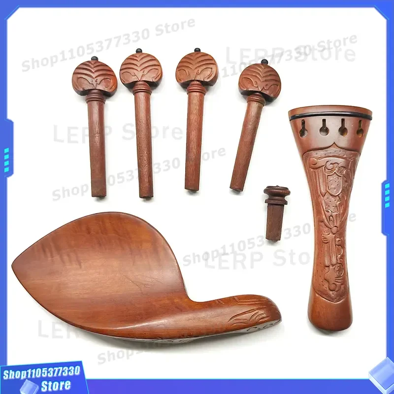 Premium Jujube Wood Engraved Violin Accessories High Quality String Instrument Parts Durable Musical Gear for Musicians