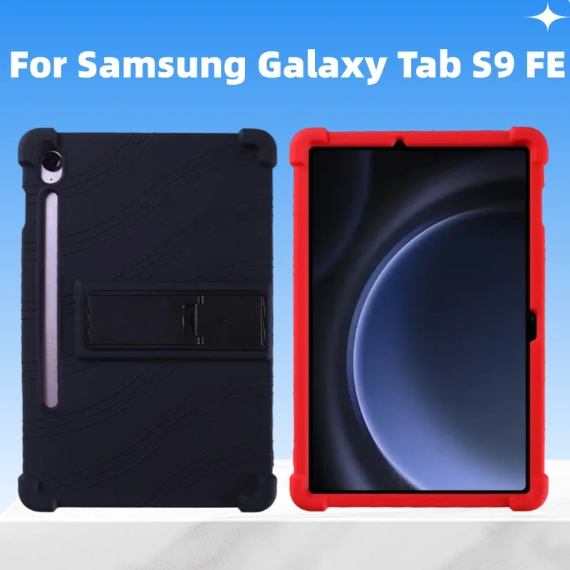 Para Samsung Galaxy Tab S9 FE Funda 10,9 "Tablet Funda PC Kickstand Funda con 4 Airbags a prueba de golpes Funda de seguridad para niños