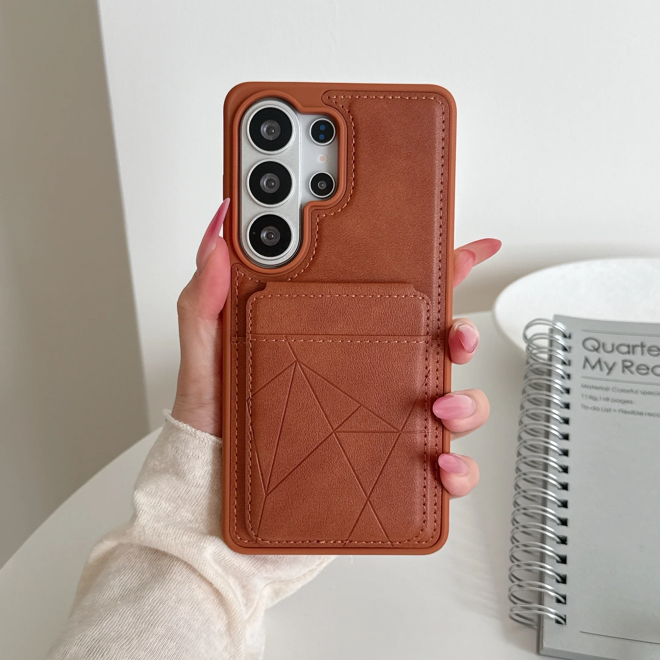Luxury Card Slot Kickstand Pu leather Bumper Case For Samsung Galaxy S26 S25 Edge S24 S23 S22 Ultra Plus FECard Pocket  Cover